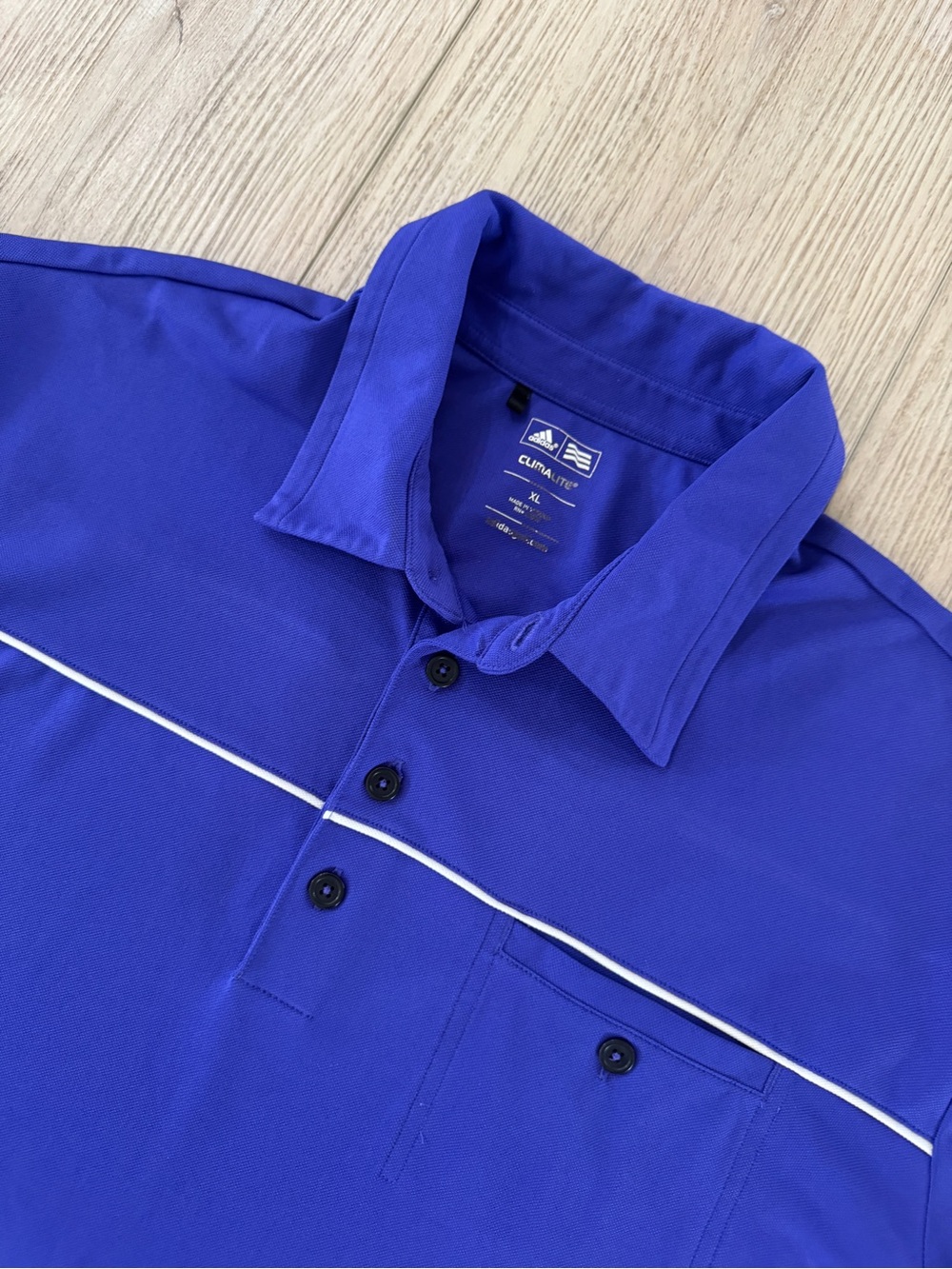 Adidas Men’s Bright Purple Polo with White Piping